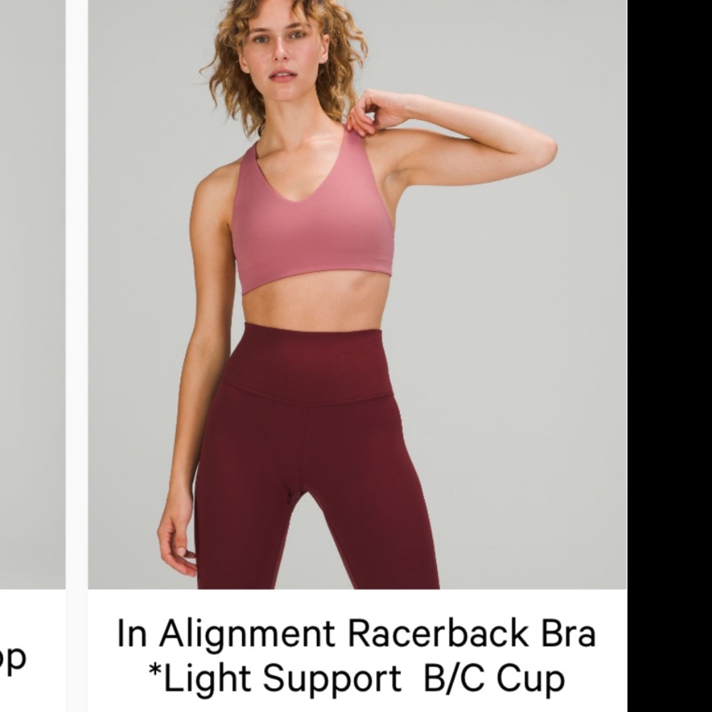Lululemon In Alignment Racerback Bra